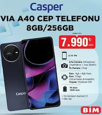 CASPER VİA A40 CEP TELEFONU 8 GB / 256 GB